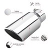 LCGP 5" inlet Universal Diesel Truck Exhaust Tip,Stainless Steel, 7"