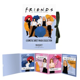 MAD BEAUTY Friends Sheet Face Masks Booklet (Pack of 4) | Bromance, Monica, Phoebe, Rachel | Coconut, Raspberry, Black Tea, and Pomegranate