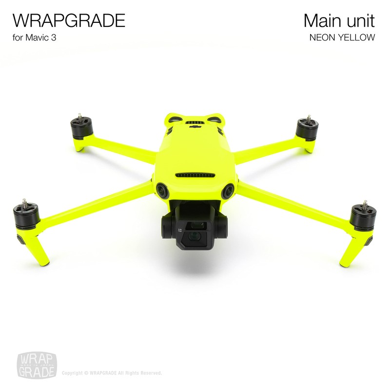 WRAPGRADE Skin Stickers for Mavic 3 (NEON YELLOW)