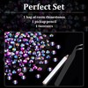 BELLEBOOST BELLEBOOST 2500pcs 5mm Resin Rhinestones Bulk, Purplish Black AB