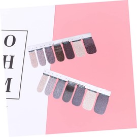 FOMIYES Nail Decals Glitter 3 Sheets Nail Art Stickers Unique Designs for Manicure Party-Friendly (c-1033)