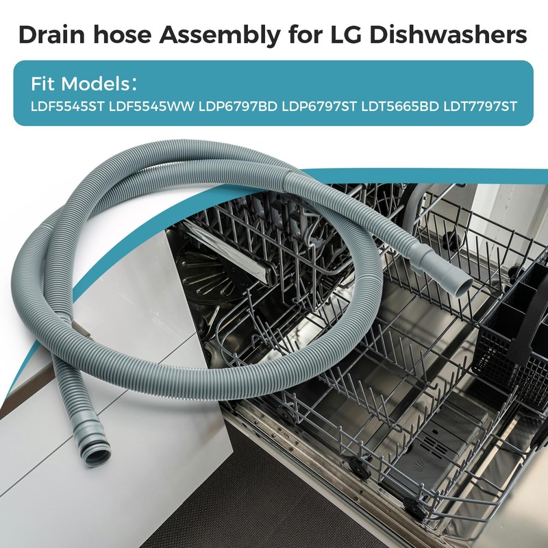 AEM74333101 Drain Hose Assembly for LG Dishwasher Models Such As