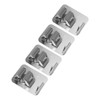 4Pcs Silver Mop Broom Holder with Hook Wall Mounted 304