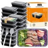 PIRTA 50 Pack(250-Piece) 32 oz Meal Prep Containers Reusable with