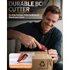 VOTREK® 2-Pack Box Cutter Utility Knife, [2-in-1] Retractable Box Cutter,