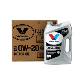 Valvoline Advanced Full Synthetic SAE 0W-20 Motor Oil 5 QT, Case of 3