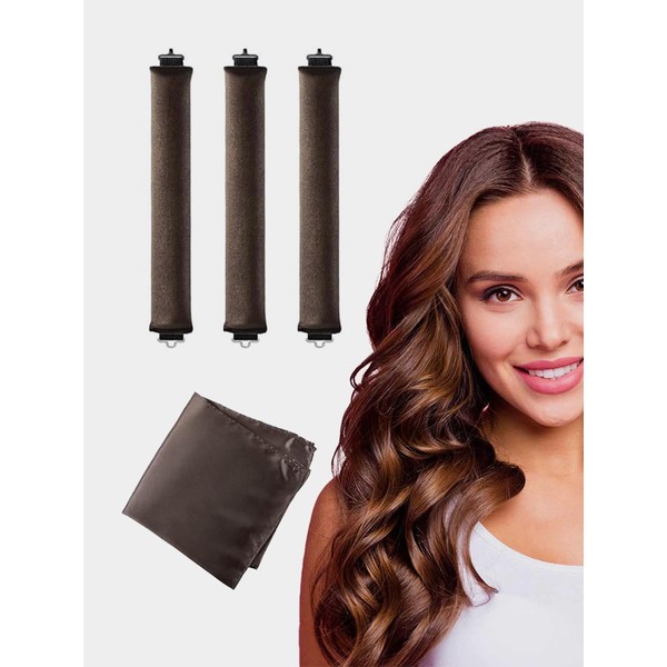 Soft Foam Velvet Hair Curlers for No Heat Overnight Curls-Large