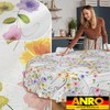 ANRO Oilcloth Tablecloth Wax Tablecloth Washable Garden Tablecloth Round Oval