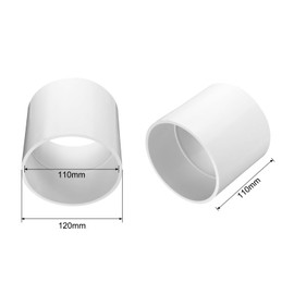 sourcing map Pcs PVC Pipe Fitting 4 Inch Coupling Adapter (Socket x Socket) for Furniture Grade DIY PVC Connection Garden Shelf, White