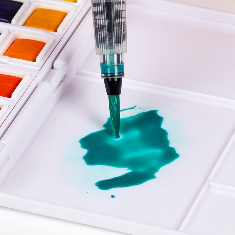 Derwent Watercolour Paints, 24-Piece Paint Box, Watercolour Paint Pan, Water-Soluble