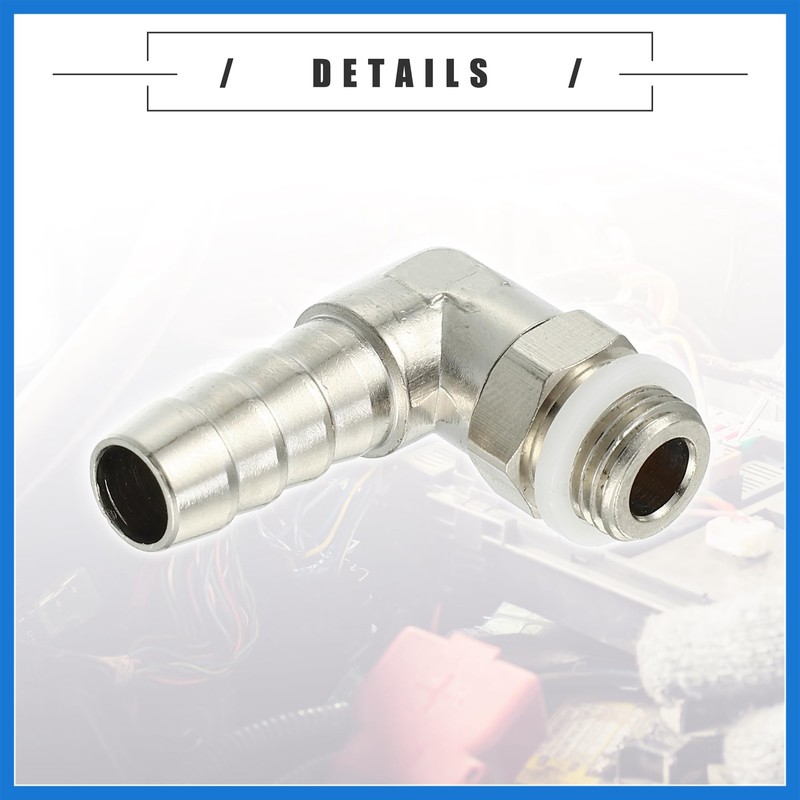 VekAuto Universal Car 90 Degree Brass Fitting Hose Adapter, Hose