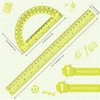 Zonon 2 Pack 12'' Plastic Ruler and 6'' Plastic Protractor