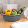 DynkoNA 4 Grey 8 Quart Wash Basins, Small Plastic Tub
