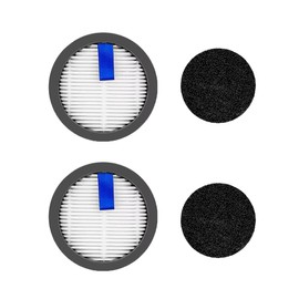 Replacement A200 HEPA Filters for Afoddon A200Pro NEQUARE S12 S25 S26 ORFELD B08/C10A/C10G Series Cordless Vacuum, 2 pcs HEPA Filters and 2 pcs Sponge Filters