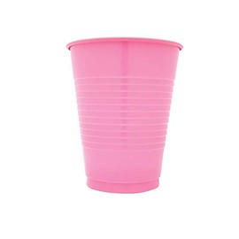 Creative Converting 28304281 20 Count Touch of Color Plastic Cups, 16 oz, Candy Pink
