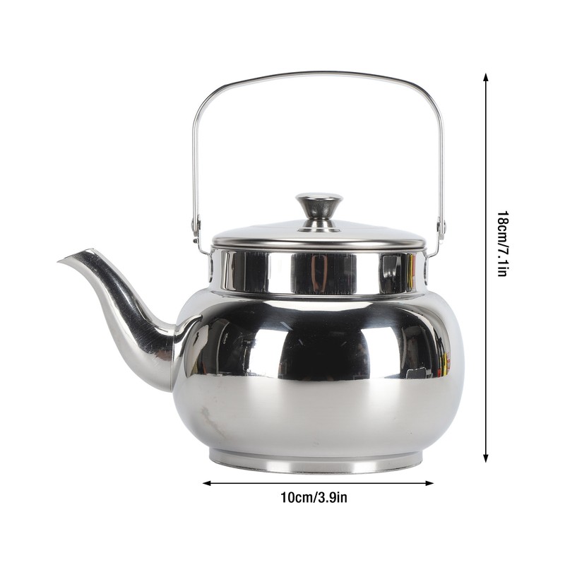 Stainless Steel Teapot with Removable Filter Metal Tea Kettle Coffee