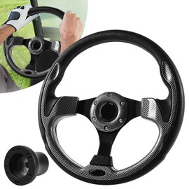 VOONKE Golf Cart Accessories Steering Wheel and Golf Adapter for Club Car YAMAHA Golf Carts Adapter Skid-(5156black gray)