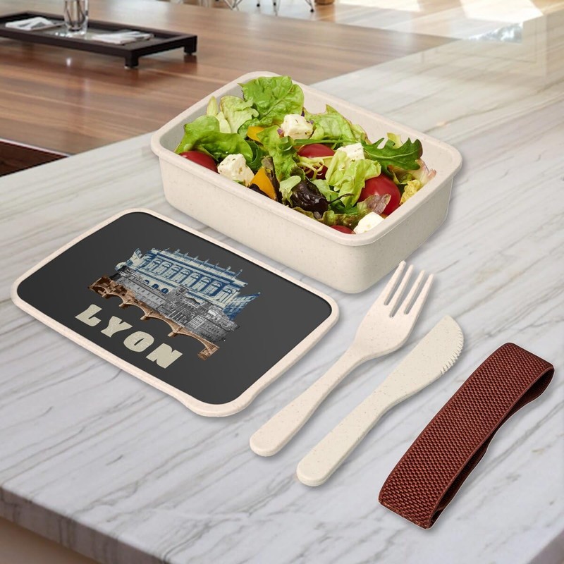Fabulous Lunch Box Lunchbox mit Besteck, Schwarz – Lyon Collage