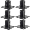 Post Base 6 Pcs, 4 Holes Square Mount for 1-5/8”