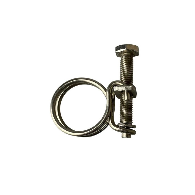 10pcs Stainless Steel Double Wire Hose Clamps 35-40mm Pond Pipe