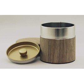 Kotodo Takahashi Seisakusho Wooden Nuku Mori Tea Can, Flat Type, 3.5 oz (100 g), Walnut