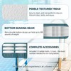 TonGass (6-Pack, White) 18" Universal Swimming Pool Ladder Rung Step