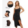 Popilush Cocktail Dresses for Women Sparkly Midi Dress Shapewear Tummy