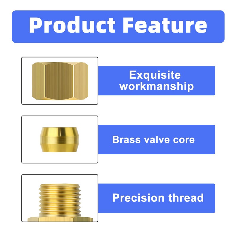 ERGAOBOY Brass Reduction Compression Pipe Fitting, Heay Duty Brass Compression