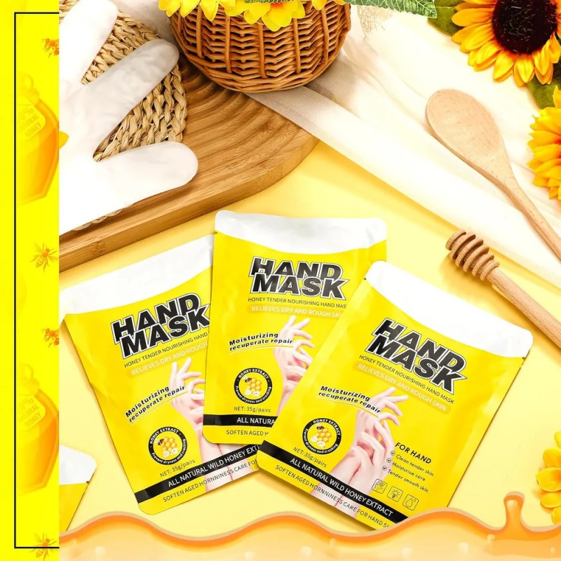 - Mascarilla De Manos Con Miel, 30 Unidades