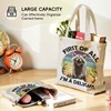 LARIAU Raccoon Canvas Tote Bag Gifts for Women, Retro Raccoon
