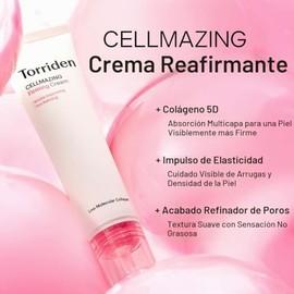 Torriden - CELLMAZING Low Molecular Collagen Firming Cream, 2.02 fl.oz | 5D Collagen Complex | Minimize Pores & Wrinkles | Intense Hydration, Non-Grea
