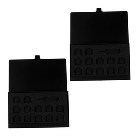 COHEALI Aluminium Alloy Shell 12 Nano Sim Card Holder Card Holder Wallet Mini Data Case Slots Box