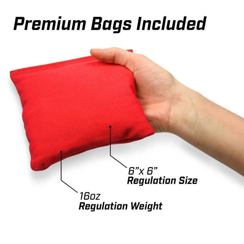 GoSports Regulation Size Bamboo Cornhole Toss Set | 8 Bean