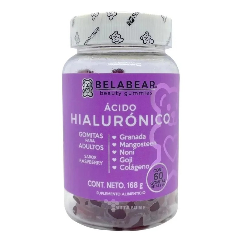 Belabear Ácido Hialurónico 60gomitas Frambuesa Solanum Frambuesa
