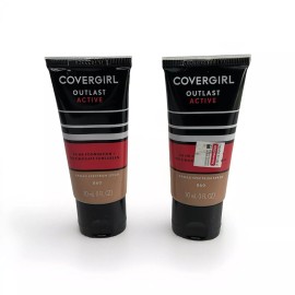 COVERGIRL 2 PACK Covergirl Outlast Active 24 HR Foundation + SPF20 860 Classic Tan NWOB