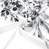 Gibelle Black and White Eucalyptus Shower Curtain, Grey Watercolor Plant