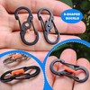 6-Piece Secure Locking Carabiner Set – Dual-Spring S-Hook Clips for