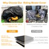 Kipiea Riding Lawn Mower Cover 600D Heavy Duty Lawn Tractor