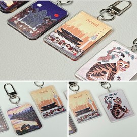 National Museum of Korea Goods Korean Traditional Acrylic Keyring Key Holder Commemorative Goods Gifts for Foreigners I agree to third party provision for point delivery / 국립중앙박물관 굿즈 한국 전통 아크릴 키링 키홀더 기념 굿즈 외국인 선물 포인트 배송을 위한 제3자 제공에 동의합니다