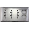 Polished Nickel Deco Step Style 4 Gang Combination Switch Plate