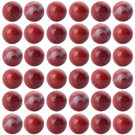 Natural Stone Beads 100pcs 10mm Round Red Jasper Genuine Real Stone Beading Loose Gemstone Hole Size 1mm DIY Charm Smooth Beads for Bracelet Necklace Earrings Jewelry Making (Red Jasper,10mm)