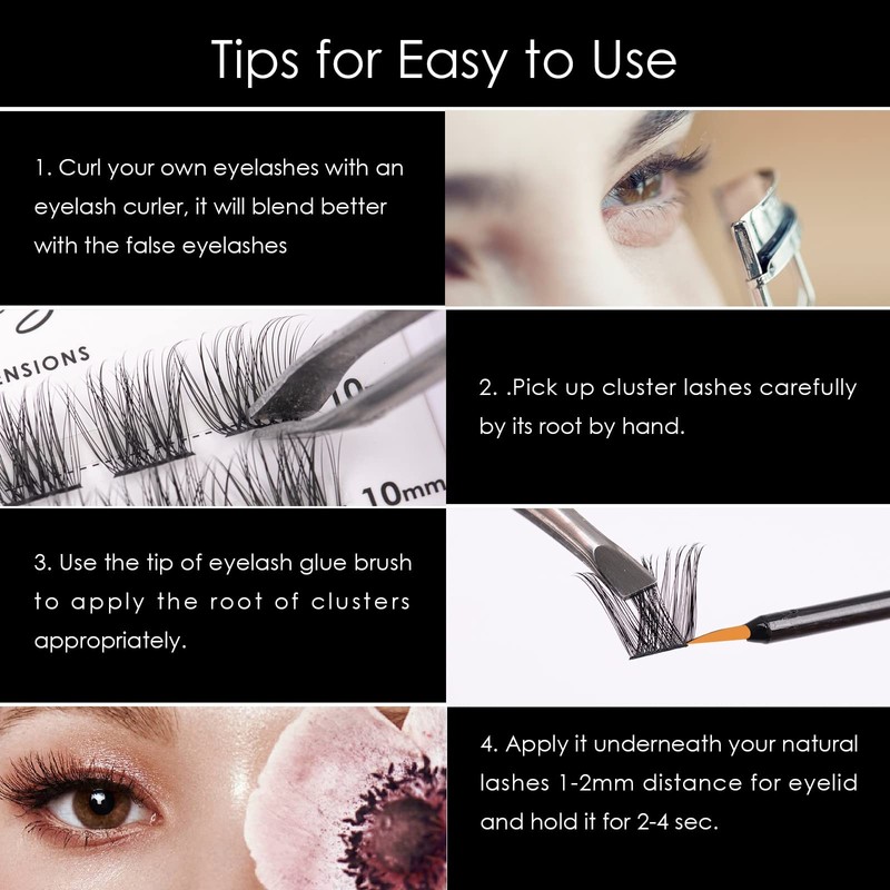 Cluster Lashes 72 Individual Lashes Clusters Eyelash Extensions False Eyelashes