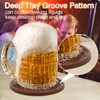 3 Pack Silicone Coasters for Drinks, Thickened Coasters with Deep