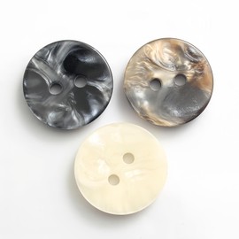 20 botones redondos de resina, broches de costura para manualidades, 2 agujeros, accesorios de bricolaje hechos a mano (café, 15 mm)