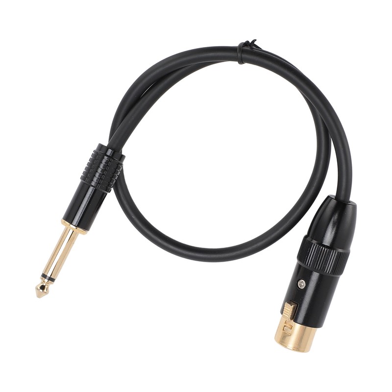 XLR Female to 6.35mm Mono Male Cable Gold Plated Connector