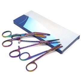 3 Pcs Nurse Set of Bandage Scissors + Locking Forceps Stainless Steel Multifunction Instruments Vet Tech Gift Ideas for Veterinary Technician Appreciation Week Graduation Gifts for Friends