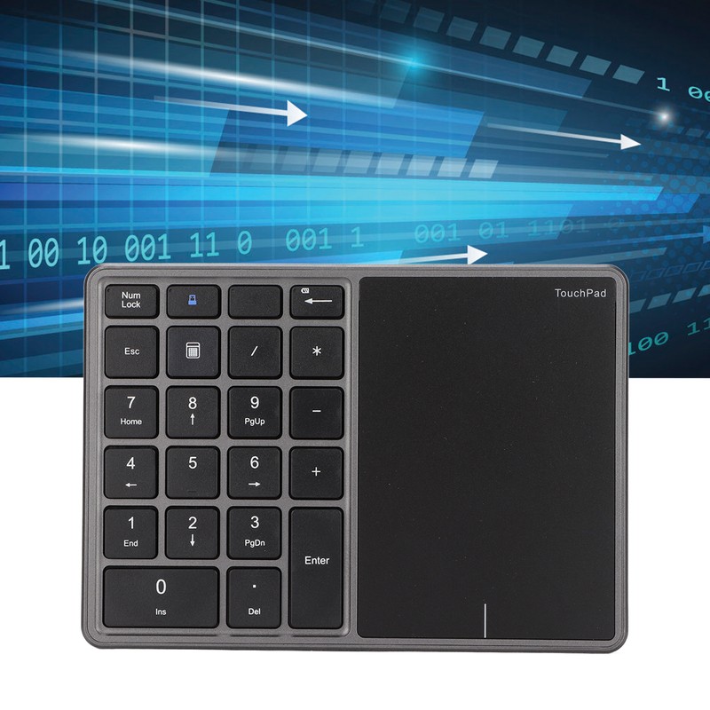 Wireless Numeric Keypad Touchpad Design 22 Keys 2.4G Dual Mode