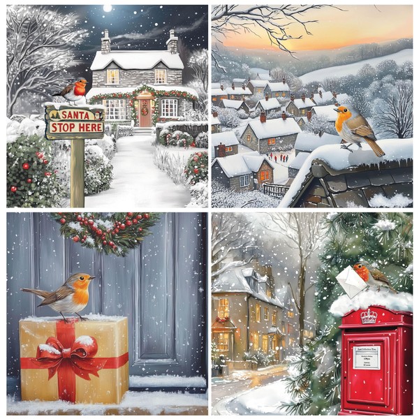 Charity Christmas Cards Pack of 24. Each Christmas Card multipack