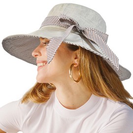 SOMALER Sun Hats for Women Roll-up Wide Brim Summer Beach Hat Foldable Floppy Cotton Hat
