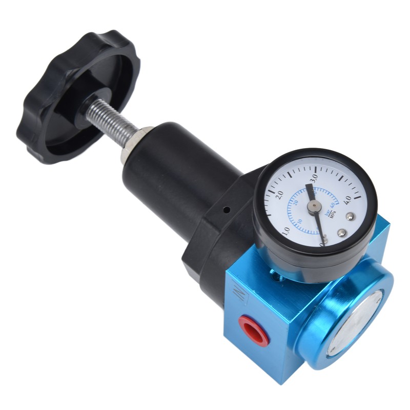 Air Pressure Regulator Miniature Pneumatic Reducing Valve Regulating Control GaugeQTYH‑08